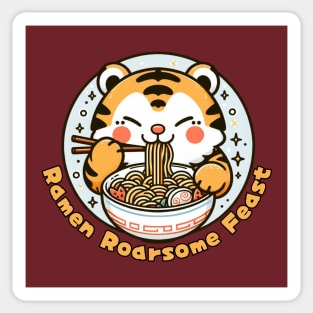 Ramen life Bengal cute tiger Sticker